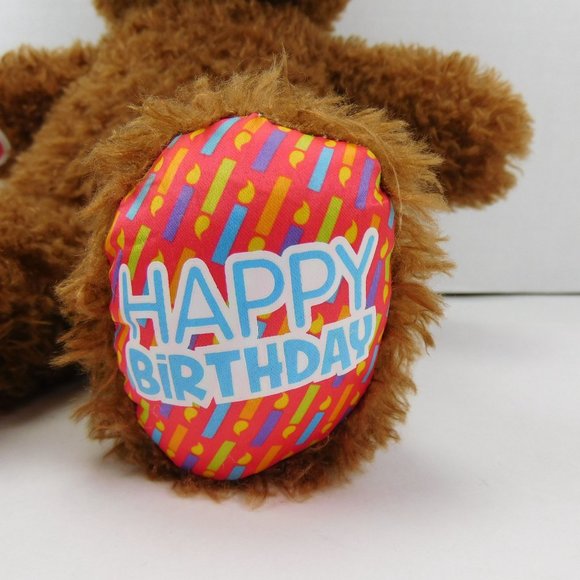 Build A Bear Happy Birthday Brown Teddy Bear Plush 15" Stuffed Animal BAB - Picture 6 of 9
